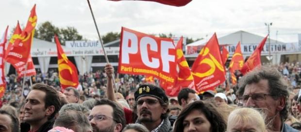 parti communiste francais - manifestation parti communiste francais - manifestation