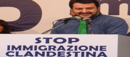 Salvini durante una manifestazione a Torino (2013)
