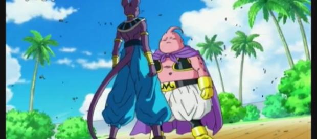 Bills enfrentando a Majin Buu por un flan Bills enfrentando a Majin Buu por un flan