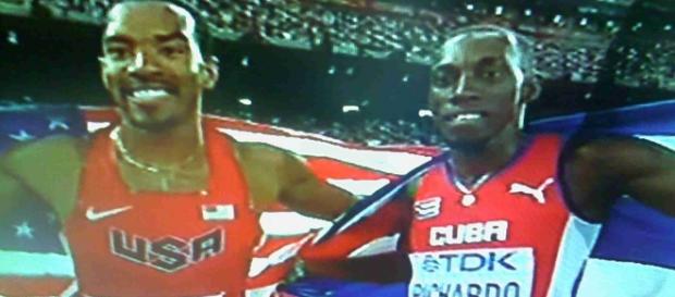 Campeón y subcampeón mundial triple salto, 2015 Campeón y subcampeón mundial triple salto, 2015