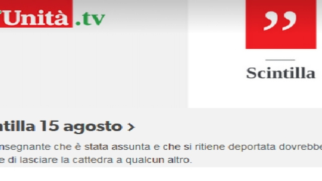 Il tweet polemico apparso su L'Unit&agrave;