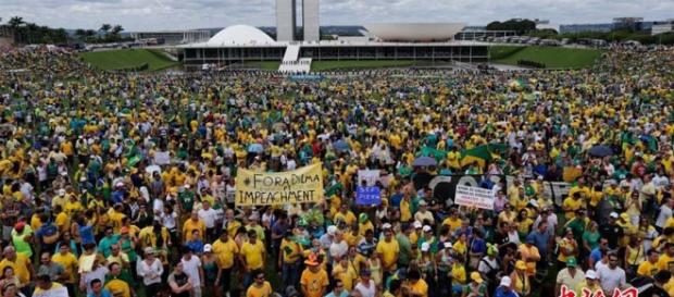 As manifestações bloquearam o Palácio do Planalto As manifestações bloquearam o Palácio do Planalto