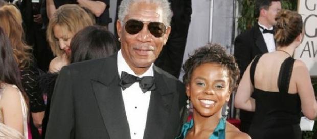 Morgan Freeman y su difunta nieta. Morgan Freeman y su difunta nieta.