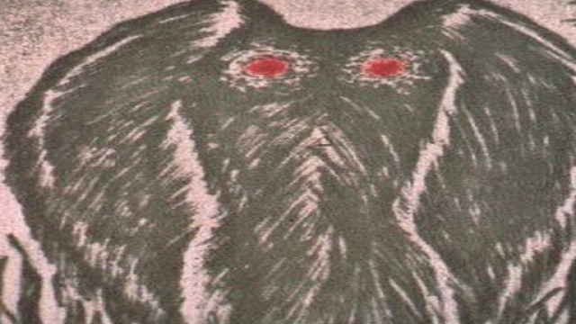 Rappresentazione di Mothman, l'uomo falena