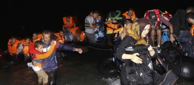 Un'immagine degli sbarchi a Kos Un'immagine degli sbarchi a Kos