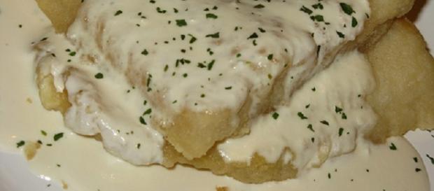 Filets de pescado a la crema de verdeo Filets de pescado a la crema de verdeo