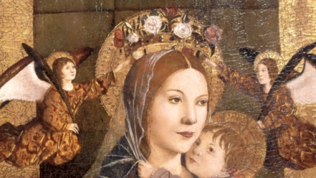 particolare del Trittico di Antonello da Messina 
