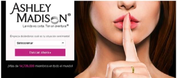 Foto publicitaria de Ashley Madison en español. Foto publicitaria de Ashley Madison en español.