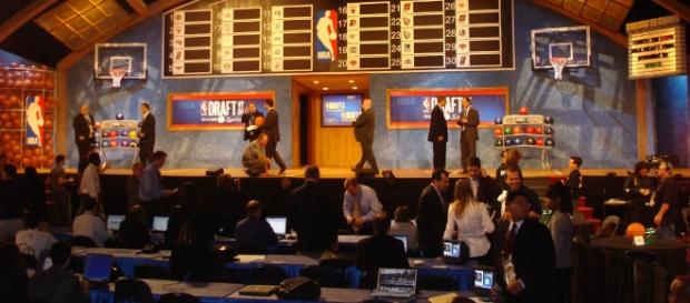 The infamous stage NBA draftees are called on. The infamous stage NBA draftees are called on.