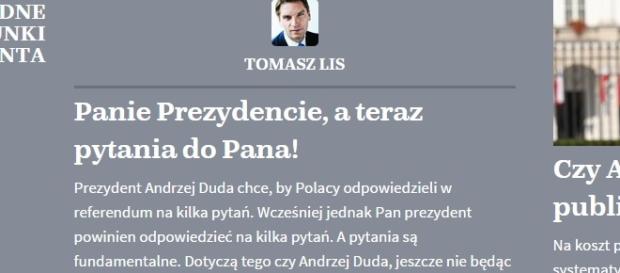 Lis atakuje na łamach naTemat.pl Lis atakuje na łamach naTemat.pl
