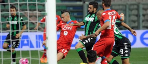 Il gol di Hamsik contro il Sassuolo