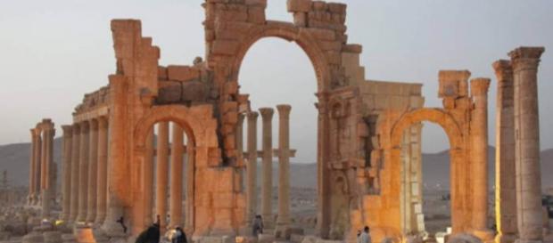 El templo Baal era un estandarte de Palmira, Siria El templo Baal era un estandarte de Palmira, Siria