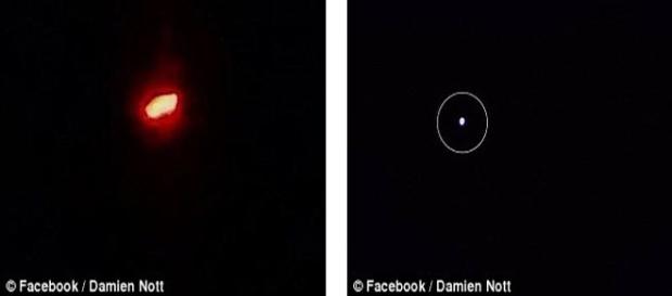 Oggetto non identificato ripresi da Damien Nott Oggetto non identificato ripresi da Damien Nott