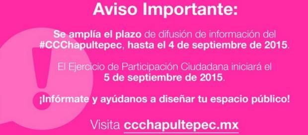 Pagína de CCC anuncia cambio en consutla ciudadana Pagína de CCC anuncia cambio en consutla ciudadana