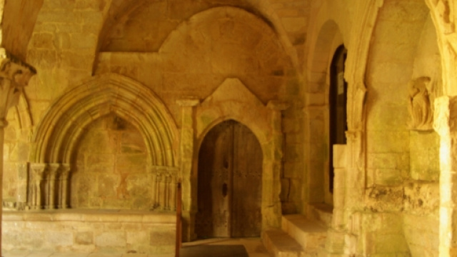 PIERRE VOLUTES ET ARCHES DE L'ABBAYE DE NIEUL