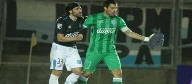 El festejo de las figuras de Racing. El festejo de las figuras de Racing.