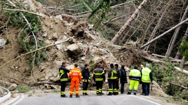 Una delle tante frane in Italia