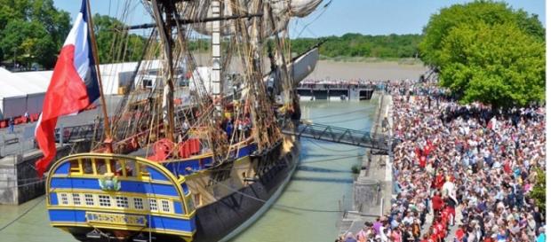 HERMIONE DEPART VERS LES AMERIQUES HERMIONE DEPART VERS LES AMERIQUES