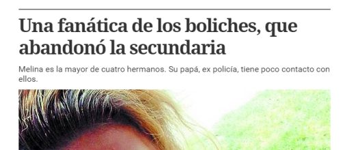 Artículo de Clarín que estigmatiza a una víctima