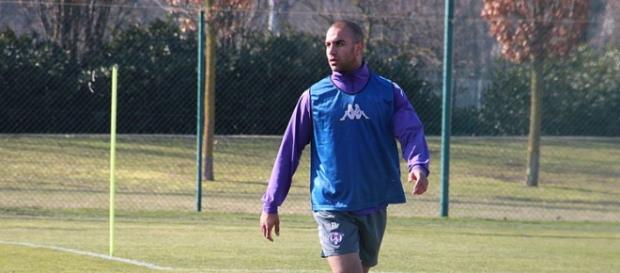 Imagen del futbolista en un entrenamiento Imagen del futbolista en un entrenamiento