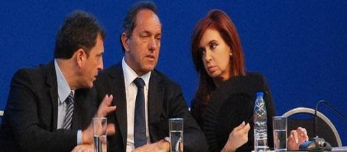 Massa, Scioli y Cristina Fernández. Otros tiempos.