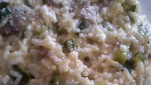 Il risotto con finocchi e salsicce