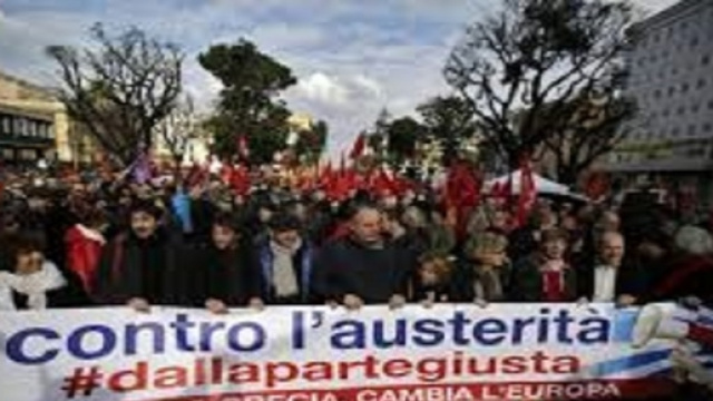 Contro le politiche di austerit&agrave; della Troika