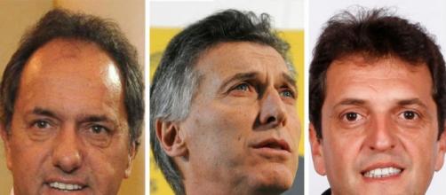 Scioli (38,5%), Macri (24,3%), Massa (14,23%)