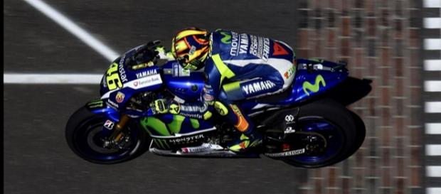 Rossi con su Yamaha en la clasificación de Indy Rossi con su Yamaha en la clasificación de Indy