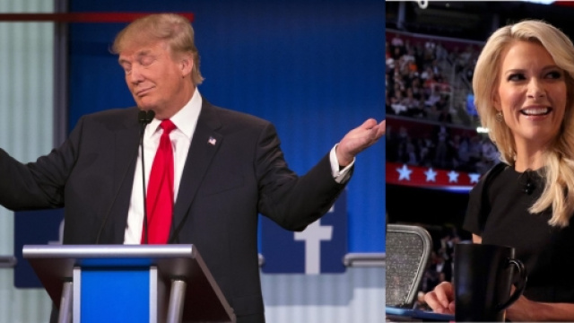 Donald Trump e la moderatrice Megyn Kelly