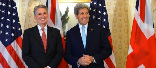Hammond (left) with John Kerry last year.
