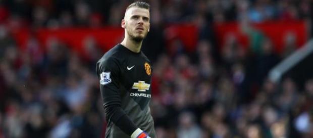 David De Gea disputando un partido con el M.United David De Gea disputando un partido con el M.United