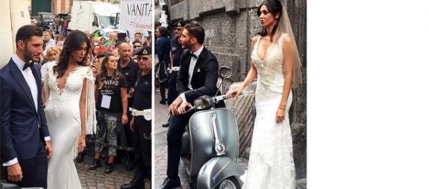Belen Rodriguez e Stefano sposi a Napoli. Belen Rodriguez e Stefano sposi a Napoli.