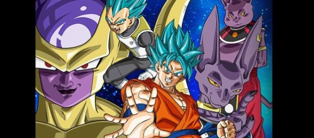 Freezer, Bills, Shampa, Vegeta y Goku Freezer, Bills, Shampa, Vegeta y Goku