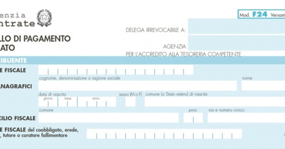 SCARICA MODELLO DI PAGAMENTO UNIFICATO F24