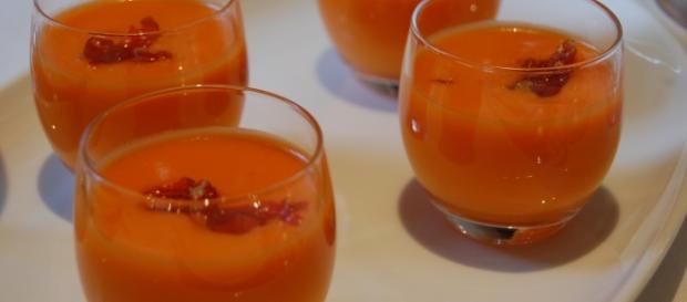 Imagen de nuestro gazpacho listo para tomar Imagen de nuestro gazpacho listo para tomar
