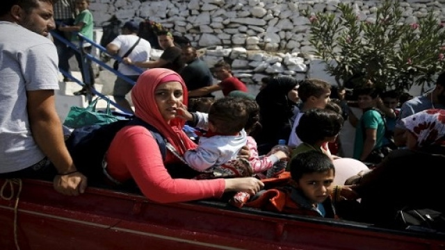 Profughi siriani in viaggio verso l'Europa