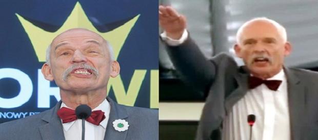 Janusz Korwin-Mikke porównał UE do nazizmu. Janusz Korwin-Mikke porównał UE do nazizmu.