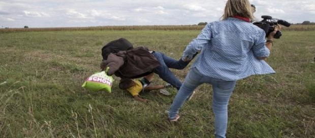 Petra Lazlo, giornalista accanita sui migranti Petra Lazlo, giornalista accanita sui migranti