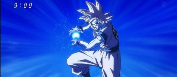 Goku preparando el Kamehameha contra Bills Goku preparando el Kamehameha contra Bills