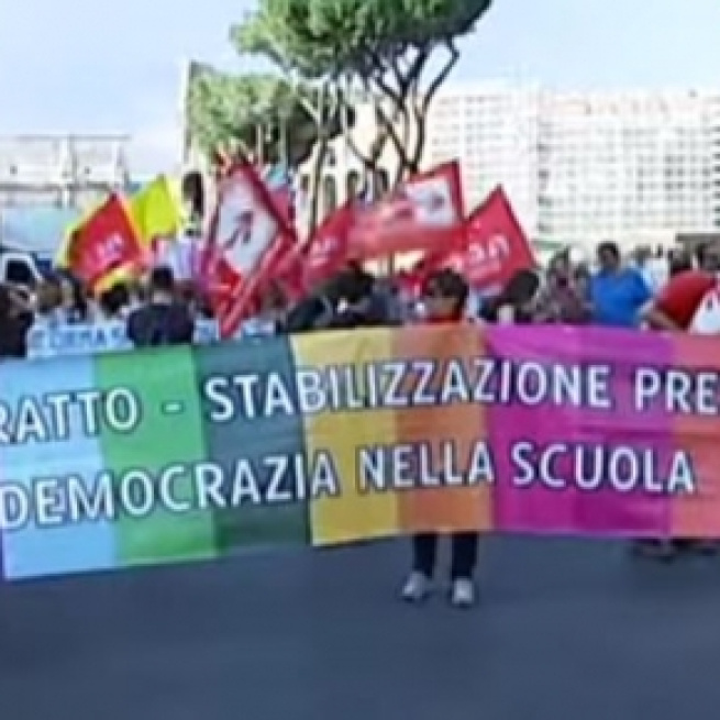 Scuola, protesta sindacati e studenti