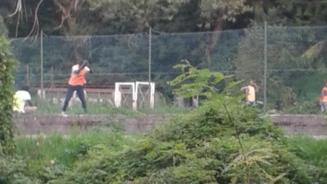 La squadra di calcio degli africani