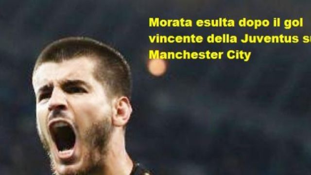 Morata esulta dopo il gol vincente