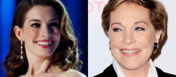 Anne Hathaway y Julie Andrews (Mary Poppins) Anne Hathaway y Julie Andrews (Mary Poppins)