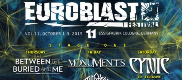 Cartaz do festival Euroblast, onde os Cynic tocam Cartaz do festival Euroblast, onde os Cynic tocam