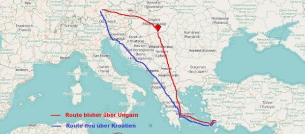 Flüchtlingsrouten Bild: Mamba /Openstreetmap Flüchtlingsrouten Bild: Mamba /Openstreetmap
