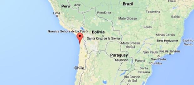 La zona vicino l'epicentro del terremoto in Cile La zona vicino l'epicentro del terremoto in Cile