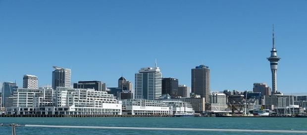 A moderna cidade de Auckland, na Nova Zelândia. A moderna cidade de Auckland, na Nova Zelândia.