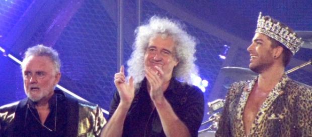 Roger Taylor, Brian May e Adam Lambert. Roger Taylor, Brian May e Adam Lambert.
