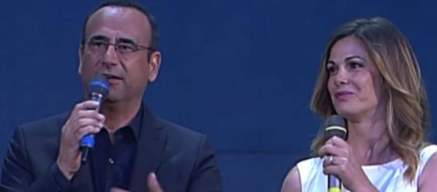I conduttori Carlo Conti e Vanessa Incontrada I conduttori Carlo Conti e Vanessa Incontrada